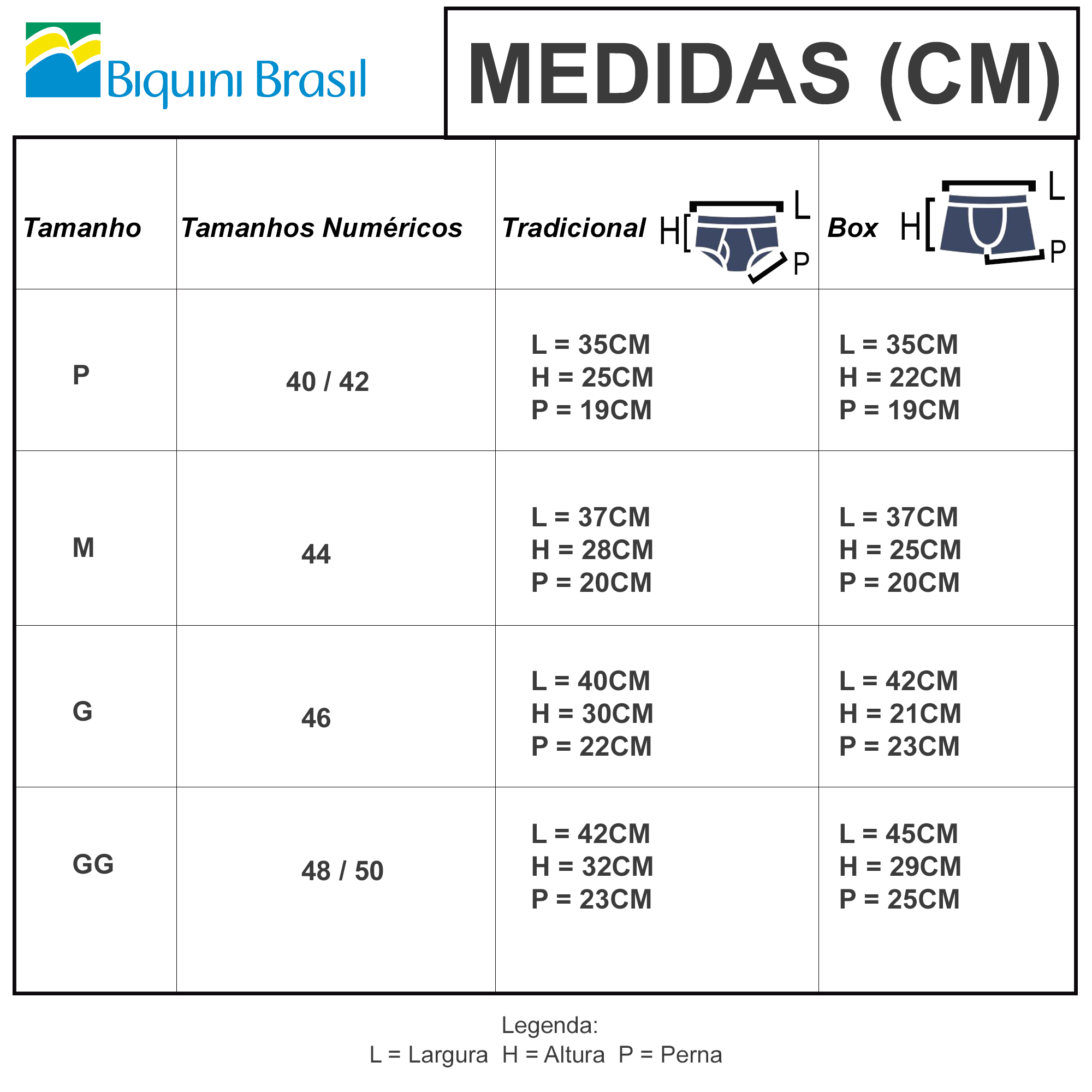 Escolha seu tamanho e confira em nossa tabela de medida a peça que deseja