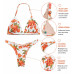 Biquíni Cortininha com Asa delta Levanta Bumbum Floral