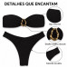Biquíni Conjunto Top Com bojo removível tomara que caia e Calcinha Asa Delta Biquíni Conjunto Top Com bojo removível tomara que caia e Calcinha Asa Delta