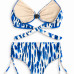 Conjunto de Biquíni top Lift e Calcinha Sunquíni Gota Azul