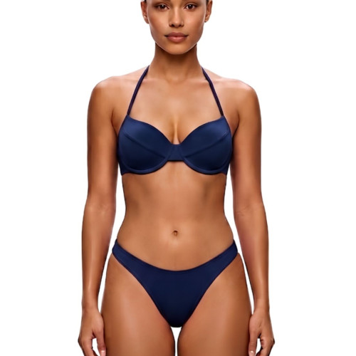 Conjunto top bojo aro calcinha asa delta levanta bumbum marinho