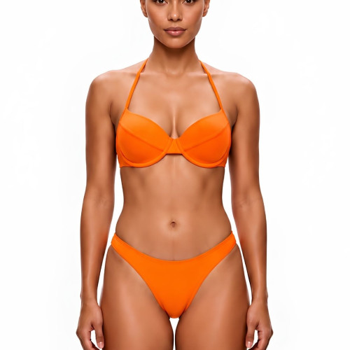 Conjunto top bojo aro calcinha asa delta levanta bumbum Laranja