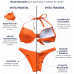 Conjunto top bojo aro calcinha asa delta levanta bumbum Laranja Conjunto top bojo aro calcinha asa delta levanta bumbum Laranja
