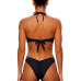 Conjunto top bojo aro calcinha asa delta levanta bumbum preto