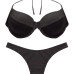 Conjunto top bojo aro calcinha asa delta levanta bumbum preto