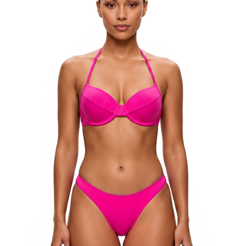 Conjunto top bojo aro calcinha asa delta levanta bumbum rosa