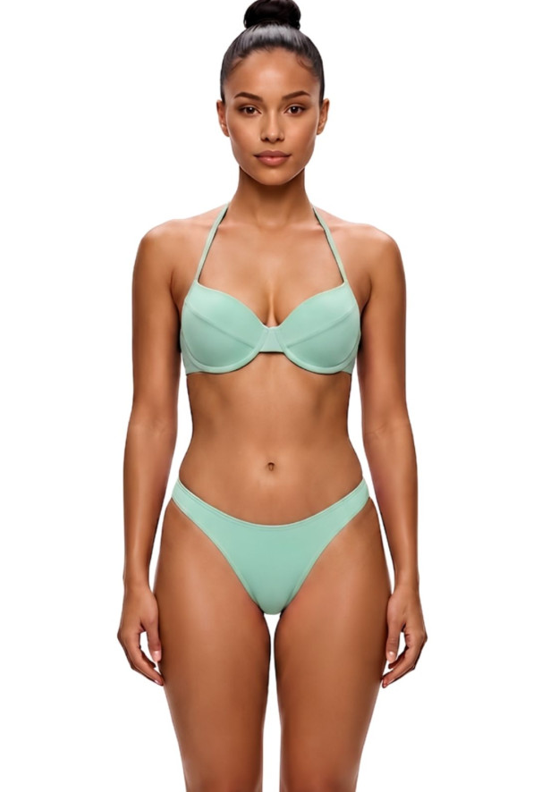 Conjunto top bojo aro calcinha asa delta levanta bumbum verde menta Conjunto top bojo aro calcinha asa delta levanta bumbum verde menta