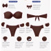 Top bojo Cruzado e Calcinha plus size marrom Top bojo Cruzado e Calcinha plus size marrom