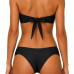 Top bojo Cruzado e Calcinha plus size preto