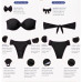 Top bojo Cruzado e Calcinha plus size preto