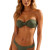 Top bojo Cruzado e Calcinha plus size vermelho Verde
