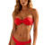 Top bojo Cruzado e Calcinha plus size vermelho Vermelho
