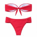 Top bojo Cruzado e Calcinha plus size vermelho Top bojo Cruzado e Calcinha plus size vermelho