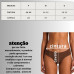 Calcinha biquíni plus size franzida marrom