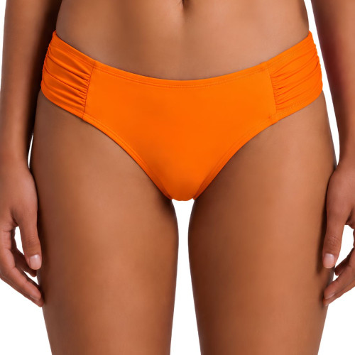 Biquíni calcinha plus franzida laranja