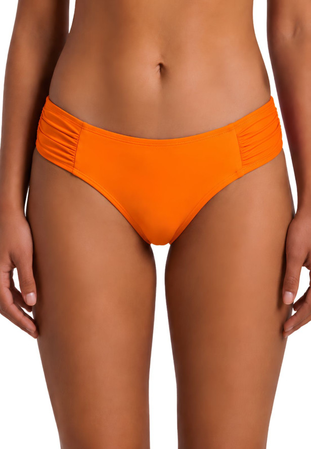 Biquíni calcinha plus franzida laranja
