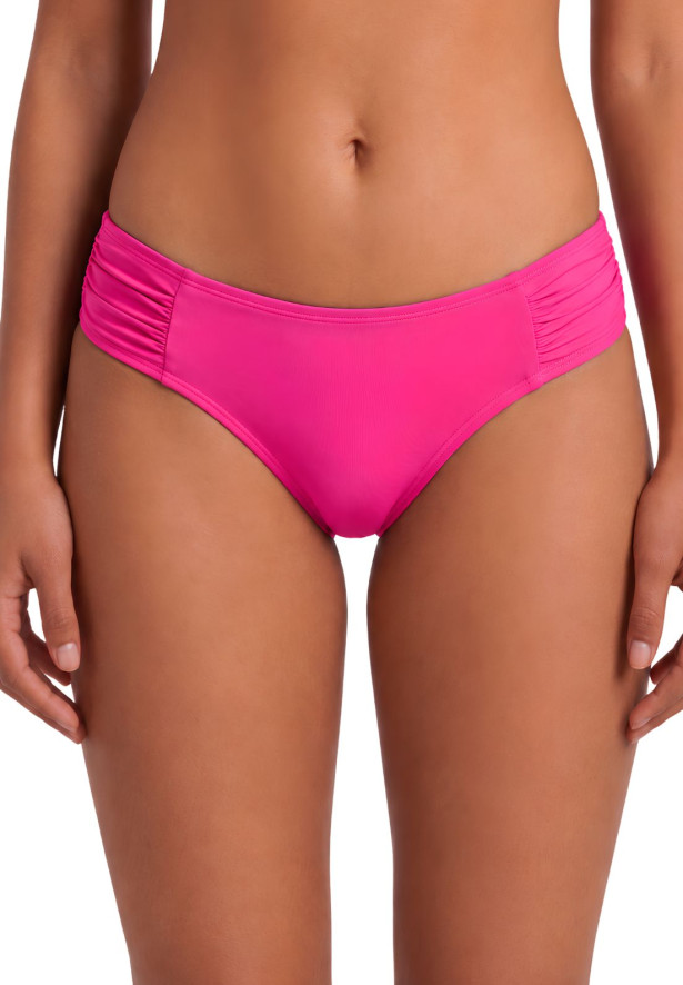 Biquíni plus size franzida rosa