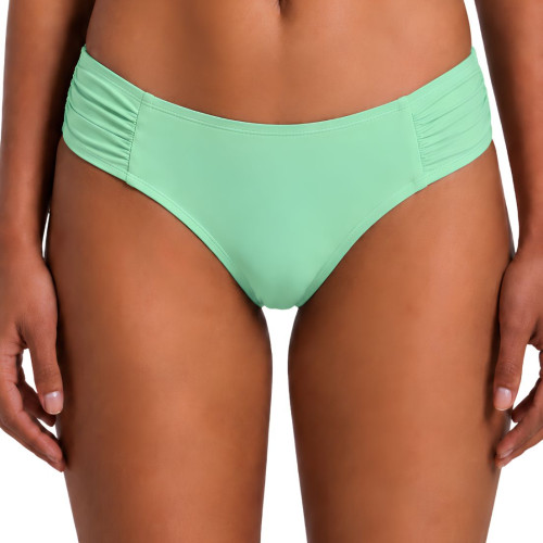 Calcinha biquíni plus size franzida verde menta