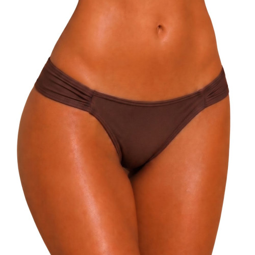 Biquíni calcinha plus size quadrada marrom
