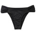 Biquíni calcinha plus size quadrada preto
