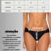 Biquíni calcinha plus size quadrada preto