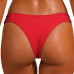 Biquíni calcinha plus size quadrada vermelho