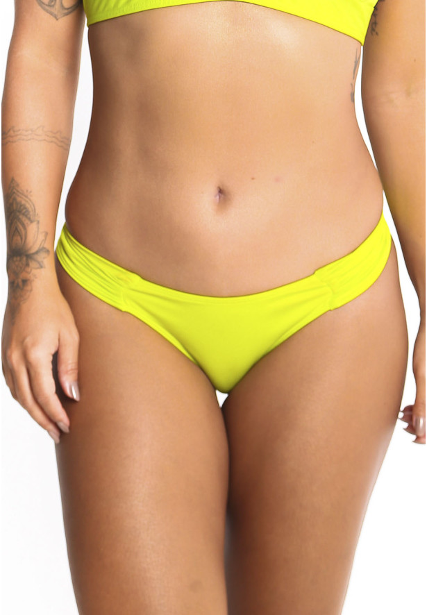 Biquíni calcinha quadrada ripple verde limão