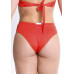 Conjunto de biquíni plus franzido laranja