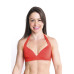 Conjunto de biquíni plus franzido laranja