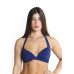 Conjunto de biquíni plus franzido azul marinho