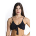 Conjunto de biquíni top bojo laço calcinha ripple preto