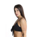 Conjunto de biquíni top bojo laço calcinha ripple preto