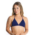 Conjunto de biquíni top fixo calcinha asa delta ripple azul marinho