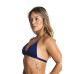 Conjunto de biquíni top fixo calcinha asa delta ripple azul marinho