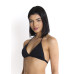 Conjunto de biquíni top fixo calcinha asa delta ripple preto