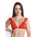Conjunto de biquíni top babado calcinha asa delta ripple laranja