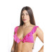 Biquíni top fixo babado rosa