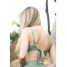 Conjunto de biquíni top lift airy e calcinha hot pants com metal verde bandeira