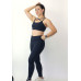 Conjunto fitnesstop alça dupla legging preto suplex 