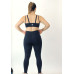 Conjunto fitnesstop alça dupla legging preto suplex 