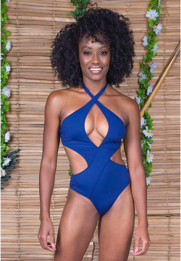 Maiô engana mamãe azul marinho