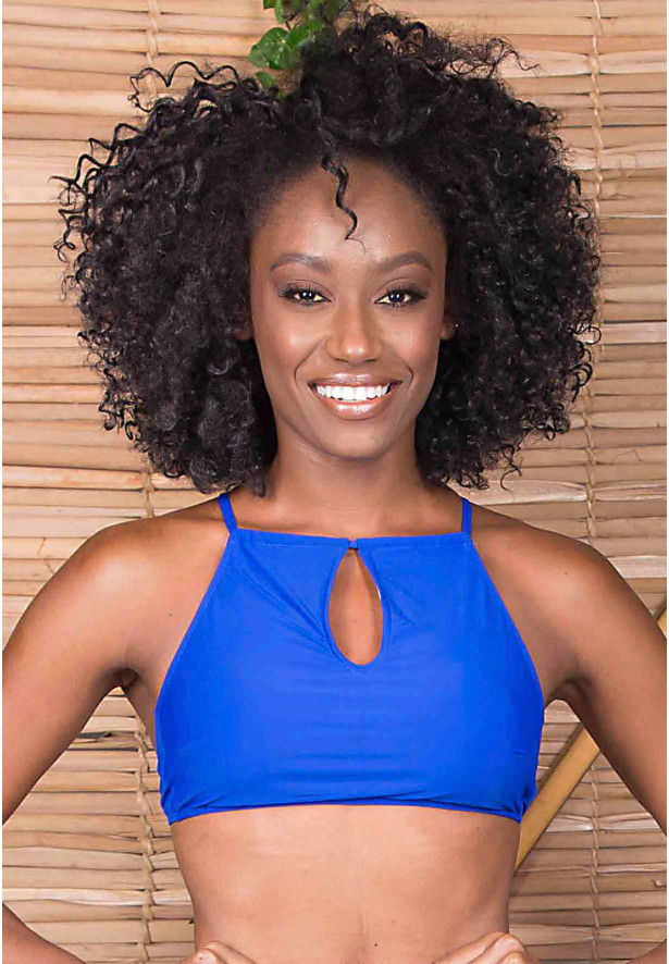 Top biquíni cropped oceano