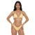 Conjunto de biquíni top cortininha calcinha asa delta fio dental Amarelo