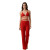 Conjunto Biquíni fio dental + Calça Pantalona Vermelho