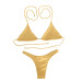 Biquíni Cortininha com Asa delta Levanta Bumbum