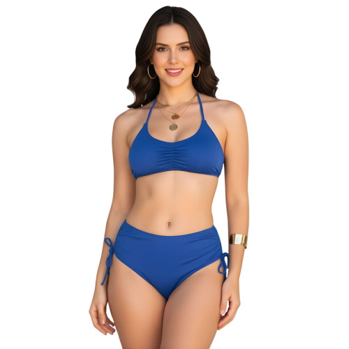 Conjunto Biquíni Feminino Top Camiseta e Calcinha Regulável