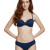 Biquini Conjunto Top Meia Taça Calcinha Plus Franzida Azul Marinho