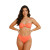 Biquíni Conjunto Top Tomara que Caia com Bojo e Calcinha Hot Pants Laranja