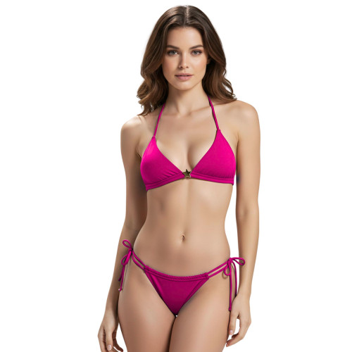 Biquíni Cortininha Fio Dental com Detalhe de Estrela