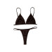Biquíni Conjunto Tanga Fio Dental com Ajuste + Top Triângulo com Fecho Biquíni Conjunto Tanga Fio Dental com Ajuste + Top Triângulo com Fecho